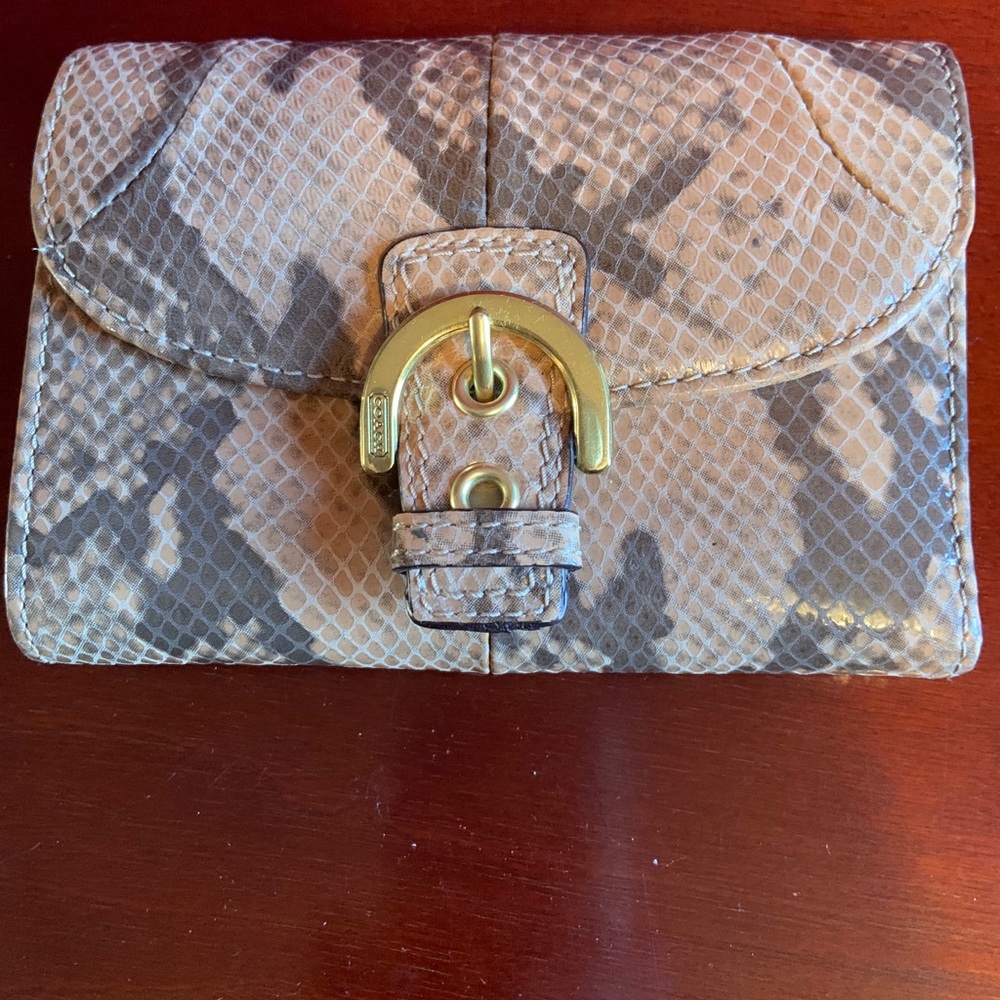 Authentic Coach wallet snakeskin